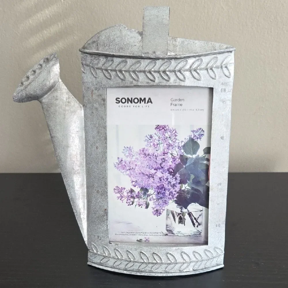 Sonoma Silver Watering Can Picture Frame